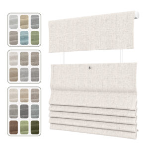 No Drill Linen Roman Shades | Top Down Bottom Up