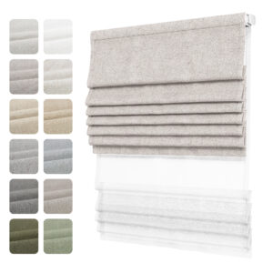 No Drill Cordless Roman Shade | Day Night