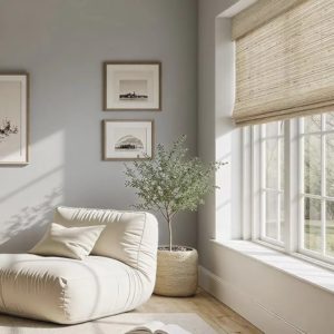 100% Natural Cordless Bamboo Roman Shades