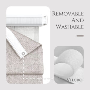 No Drill Cordless Roman Shade | Day Night