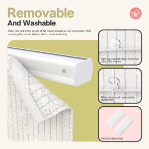 Drill Cordless Stripe Roman Shades | Basic