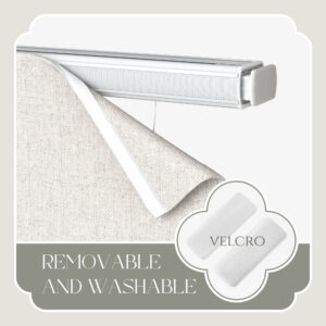 No Drill Linen Roman Shades | Basic