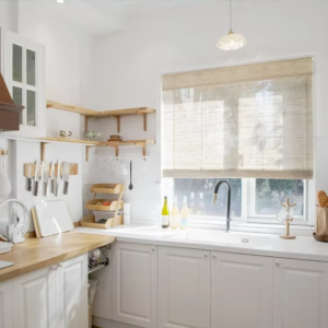 Light Filtering Woven Bamboo Roman Shade