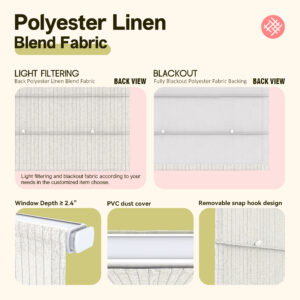 Drill Cordless Stripe Roman Shades | Basic
