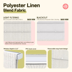 No Drill Cordless Stripe Roman Shades | Top Down Bottom Up