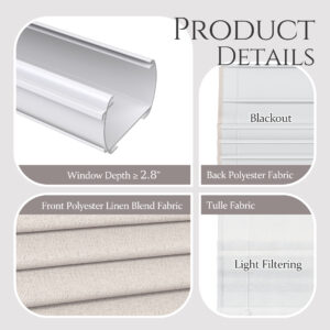 Drill Cordless Roman Shade | Day Night