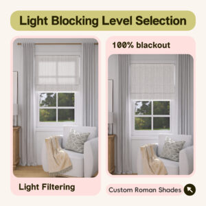 Drill Cordless Stripe Roman Shades | Basic