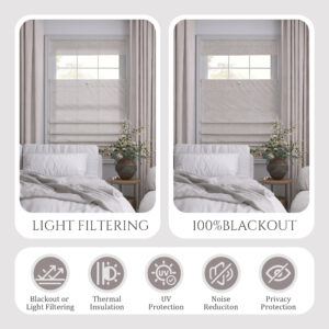 No Drill Cordless Roman Shade | Top Down Bottom Up