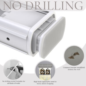 No Drill Cordless Roman Shade | Day Night