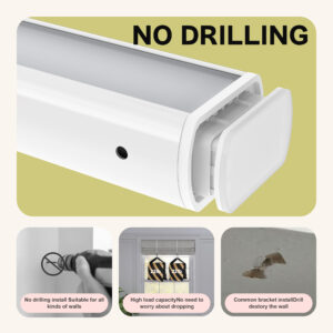 No Drill Cordless Stripe Roman Shades | Basic