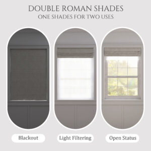 No Drill Cordless Roman Shade | Day Night