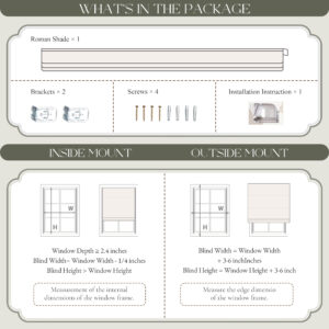Drill Linen Roman Shades | Basic