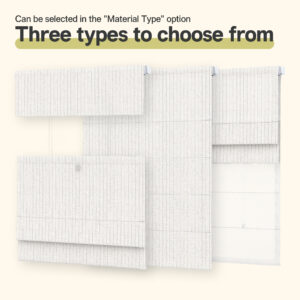 No Drill Cordless Stripe Roman Shades | Basic