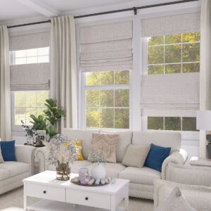 Drill Linen Roman Shades | Basic