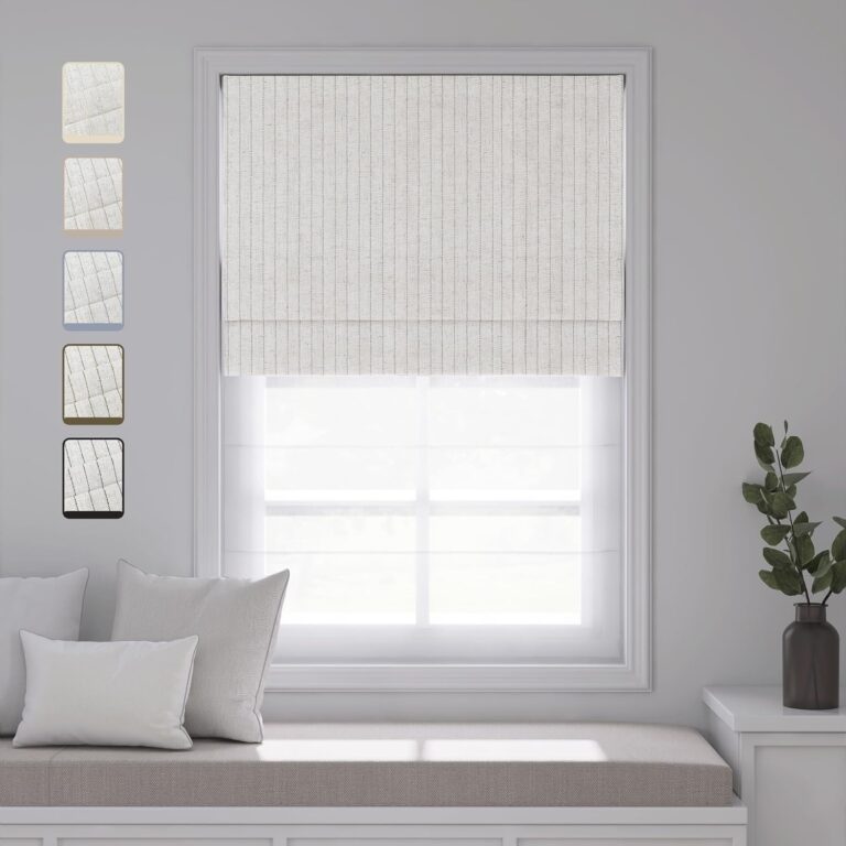 Drill Cordless Stripe Roman Shades | Day Night